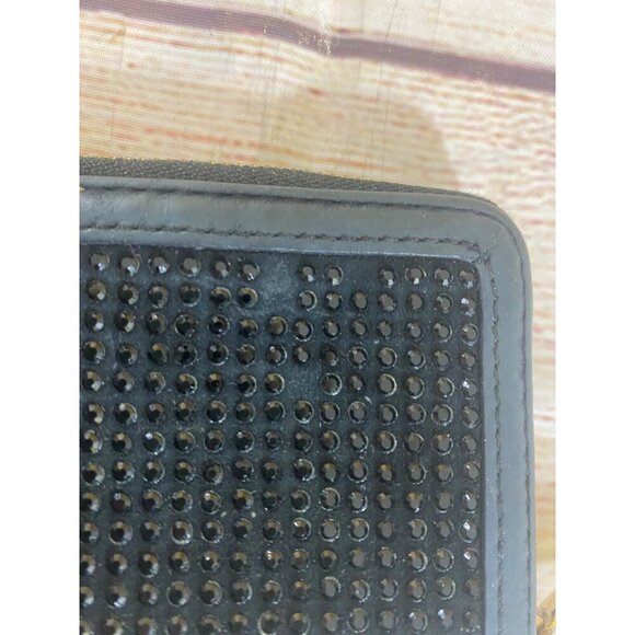 Tory Burch Women's Black Compact Crystal Zip Continental Wallet - OS - Picture 2 of 10